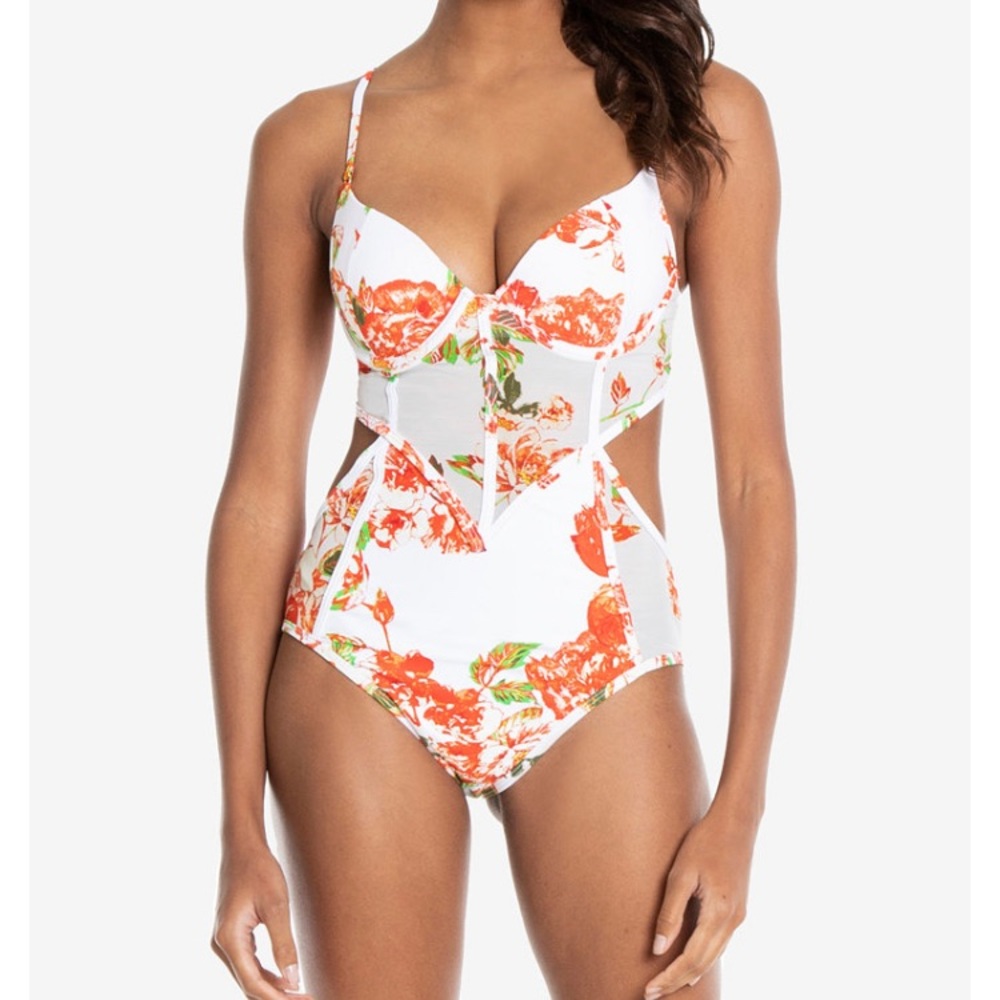 Rachel Roy Mesh Insert Swim